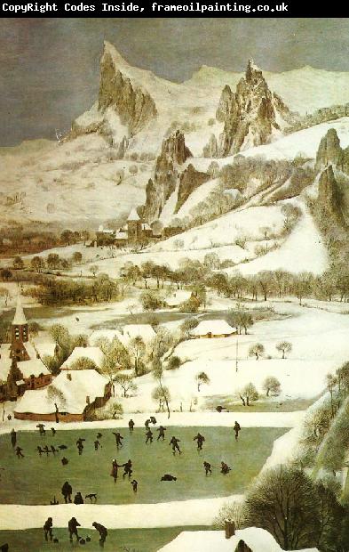 Pieter Bruegel detalj fran jagarna i snon,januari